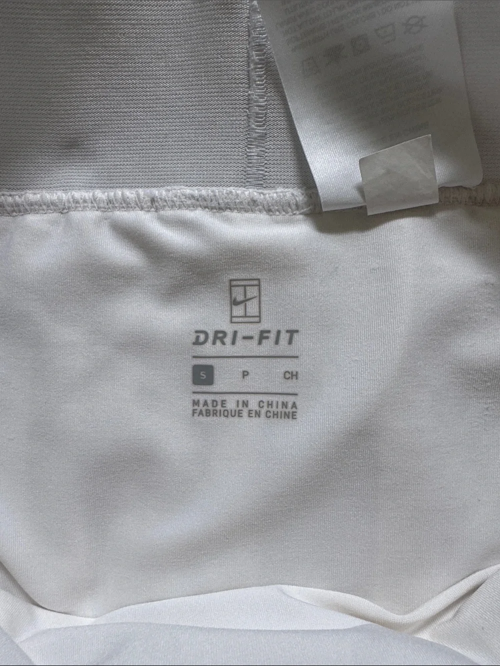 Nike White Pleated Skater Tennis Skirt with Swoosh Waistband- Small - Picture 3 of 4